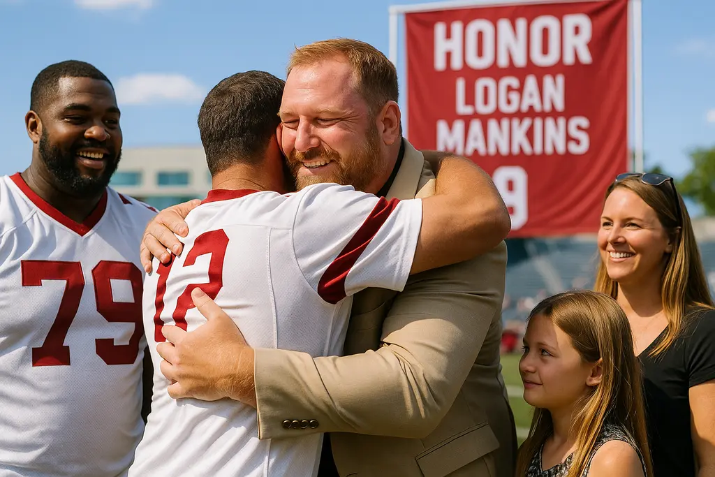 Logan Mankins Honor celebrated during a Fresno State football halftime ceremony