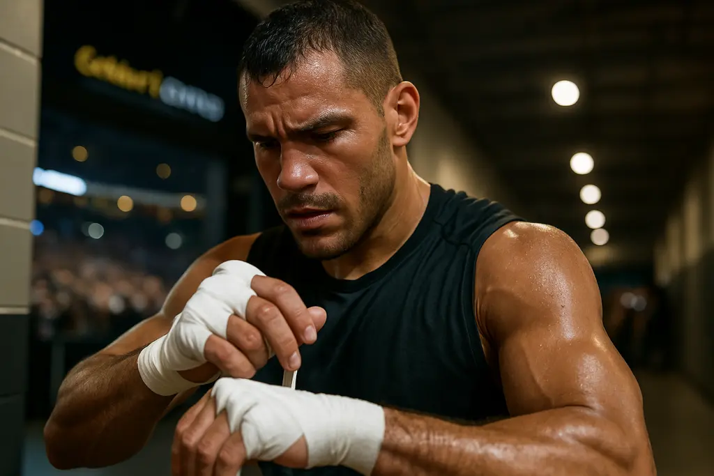 UFC Sacramento fight-night scene inside Golden 1 Center before a middleweight main event